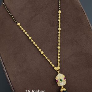 Traditional Karimanimala with Semi precious CZ Stone Modern Hanging Pendant