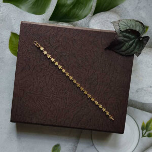Very Simple Flat Star Design Linking Daily Wear Bracelets for Girls and Kids