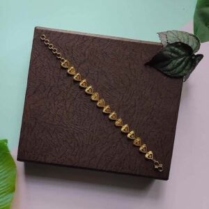 Love Linked Large Leaf Lite Weight Trending Daily Wear Bracelets for Girls and Women