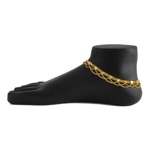Party Wear Payal Special Sona Designed Chain Haning Love Pointed Designer Anklets for Girls and Women