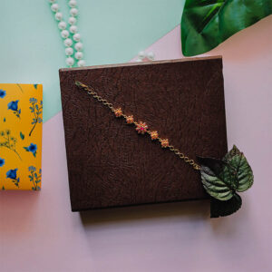 Ruby Multi Stone Flowers Step Designer Bracelet Crafted for Party Wear for Girls and Women