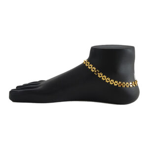 Blade Design Linked Payal Party Wear Anklets for Girls and Women