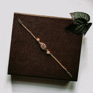 Z Style White Multi Stone Bracelet Crafted for Party Wear with Ruby Center Sron Attraction for Girls and Women