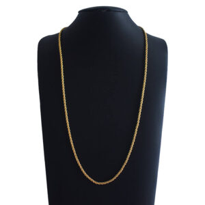 Medium Size Rope Chain for Men & Women 3mm thin, 30 Inch Classic Daily Wear Chains