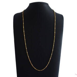 Small Width Trending Curb Chain Combination of Lined Hollow Belt Designer Chain 30 Inches