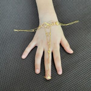 Small Sterling Gold Heart Shaped Charm For Girls