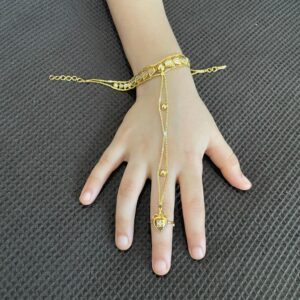 Women Sky Stylish Golden Gold Plated Hand Thong Bracelets