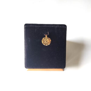 Round Locket - Flower Designed Round Pendant Simple Gold Plated Locket Collections