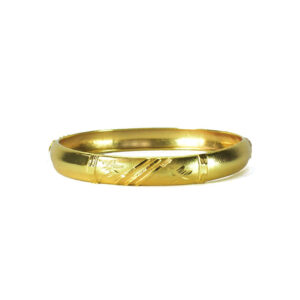 8mm Arch Type Casual Daily Wear Flower Cutting Golden Bangles
