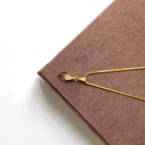 Dream Catcher College Necklace Leaf Pendant White Stone Modern Designer Trending Teenage Necklace with Nice Box Chain for Girls and Women