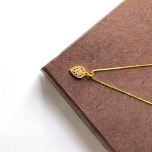 Bud Style Trendy Teenage Diamond Pendant White Stone Necklace with Box Chain Jewellery for Girls and Young Women