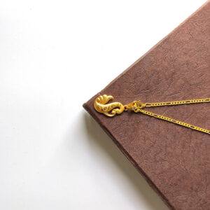 Peacock Locket Design Gold Plated Pendant with Small Size Sachin Chain Necklace for Girls and Women