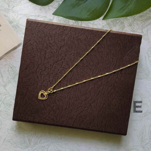 Simple Love Locket Necklace White Multi-Stone Designed Pendant Necklace with Latest Lock Style Long belt Chain Necklace for Kids Girl and Women