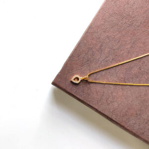 Ethereal Drop Shape Stone Necklace - Classic Designer Multi-Stone Pendant Necklace with Box Chain for Girls and Young Women