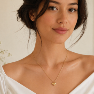Elegant Gold Heart Pendant Necklace