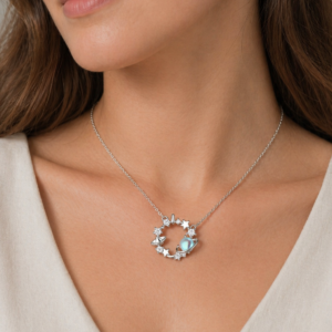 Silver Saturn Necklace