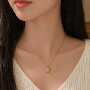 Star Rectangle Pendent Necklace