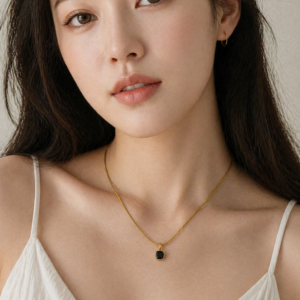 Black Icon Pendant Necklace