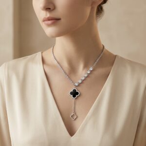 black clover Silver Necklace