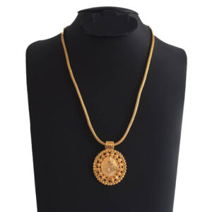 Traditional Lakshmi Necklace - Oval Pendant