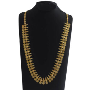 Traditional Lakshmi Small Kasu Long Necklace Without Pendant