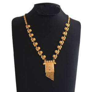 Mini Step Necklace - Box Pendant Design With Slope Hanging Narrow Chain
