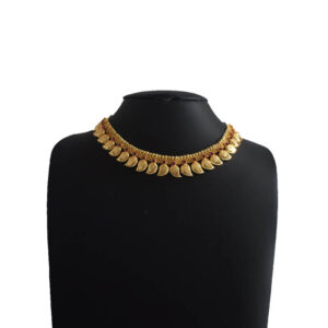 Maanga Mala Traditional  - Thick Mango Maroon  Diamond  Neck Style