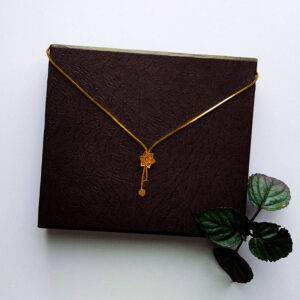 Lotus Flower Necklace - 2 Step Chain Hanging Design College Style for Girls