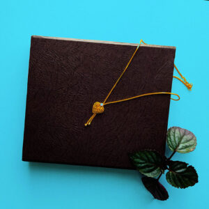 Simple Love Necklace for Girls - Violet Stone Necklace with 2 Step Chain Hanging Design - Teenage Collection