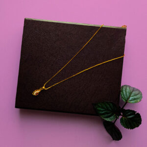 Designer Flower Pendant Ruby with Multi White Stone Necklace - Teenage Collection