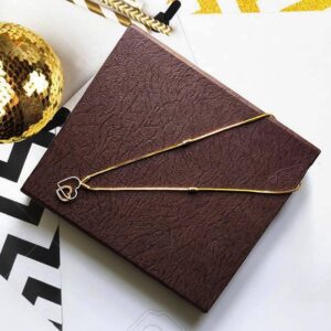 Couple Heart Pendant Multi White Sone Trendy Love Necklace for Girls and Women