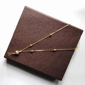 Golden Bead Style Chain Hanging Simple Ball Belt Designed Necklace for Girl and Women