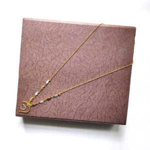 Lite Weight leaf Step Modern Chain Simple Double Love Pendant Necklace for Girls and Women