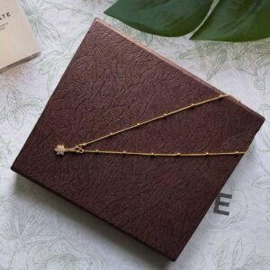 flower White Stone Round Necklace for College Girls and Women