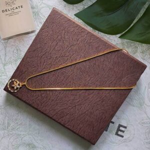 Trendy Round Pendant Star Flower White Stone Necklace for College Girls and Women